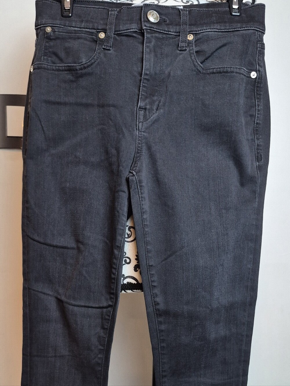 AYR Women’s Black Jeans Size 29x30 Raw Hem Slim Skinny Ankle Denim Pants